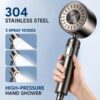 304 Stainless Steel High Pressure Handheld Shower Head