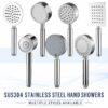 304 Stainless Steel Handheld Shower Head Series