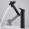 Solid Brass Single Handle Basin Faucet with Optional Side Outlet