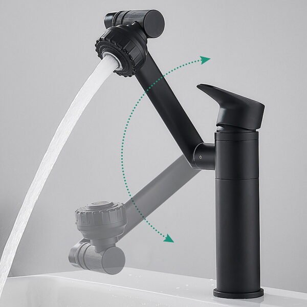 Solid Brass Single Handle Basin Faucet with Optional Side Outlet