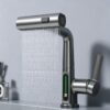 Smart Digital Pull-Out Basin Faucet with Temperature Display