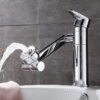 Solid Brass Single Handle Basin Faucet with Optional Side Outlet
