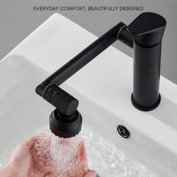 Solid Brass Single Handle Basin Faucet with Optional Side Outlet