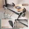 Space Aluminum Waterfall Bathtub Faucet with Pressure Boost Shower Set
