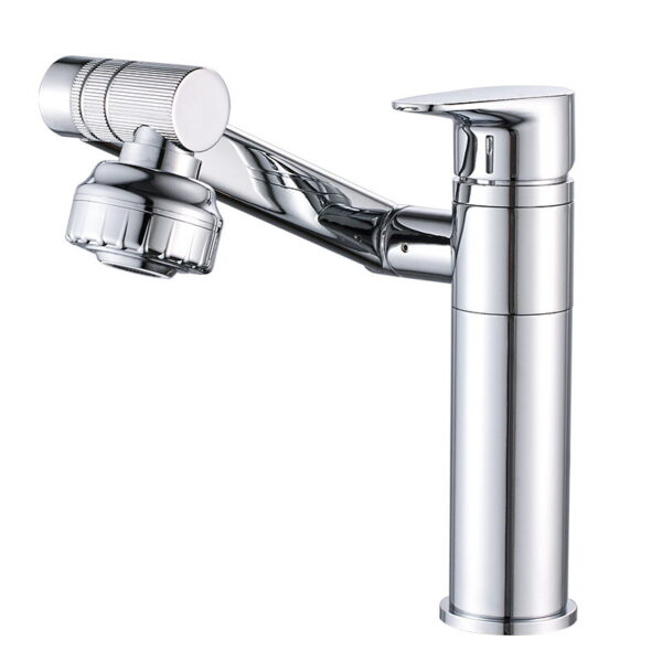 Solid Brass Single Handle Basin Faucet with Optional Side Outlet