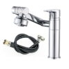 Solid Brass Single Handle Basin Faucet with Optional Side Outlet