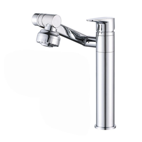 Solid Brass Single Handle Basin Faucet with Optional Side Outlet