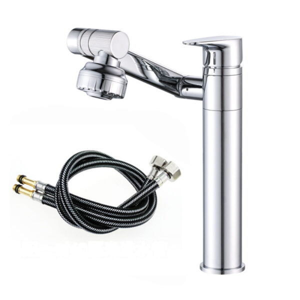 Solid Brass Single Handle Basin Faucet with Optional Side Outlet