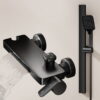 Space Aluminum Waterfall Bathtub Faucet with Pressure Boost Shower Set
