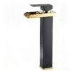 Stainless Steel Waterfall Basin Faucet with Wide Spout