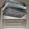 ABS High Pressure Rainfall Shower Head