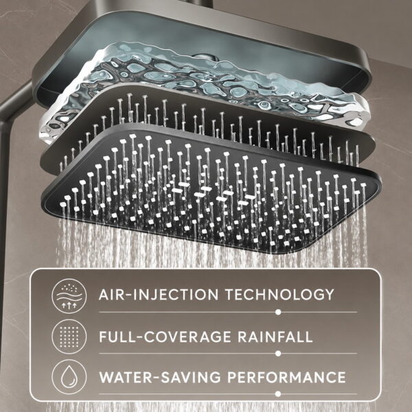 ABS High Pressure Rainfall Shower Head