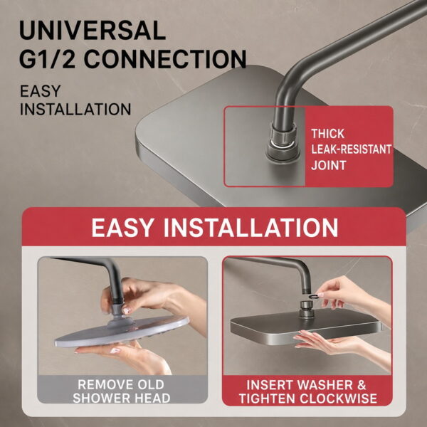 ABS High Pressure Rainfall Shower Head
