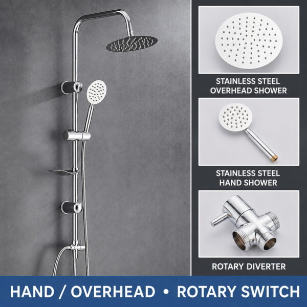 rain-shower-system-03 Stainless Steel High Pressure Rainfall Shower System