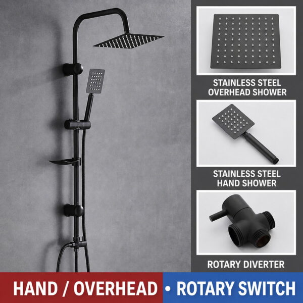 rain-shower-system-04 Stainless Steel High Pressure Rainfall Shower System
