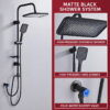 rain-shower-system-12 Stainless Steel High Pressure Rainfall Shower System