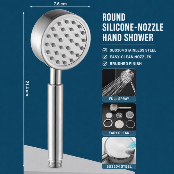304 Stainless Steel Handheld Shower Head Series
