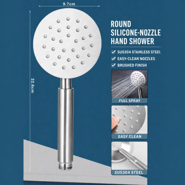 304 Stainless Steel Handheld Shower Head Series