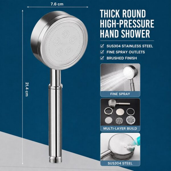 304 Stainless Steel Handheld Shower Head Series