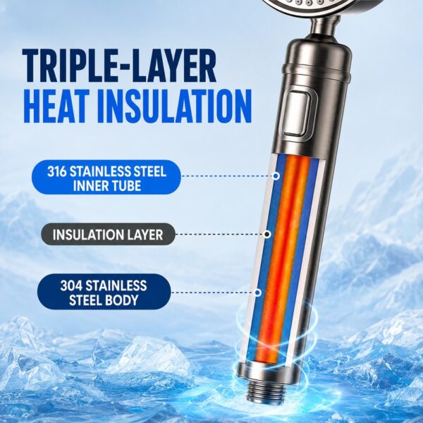 304 Stainless Steel High Pressure Handheld Shower Head
