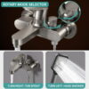 Solid Brass Bathtub Shower Faucet Set with Hand Shower