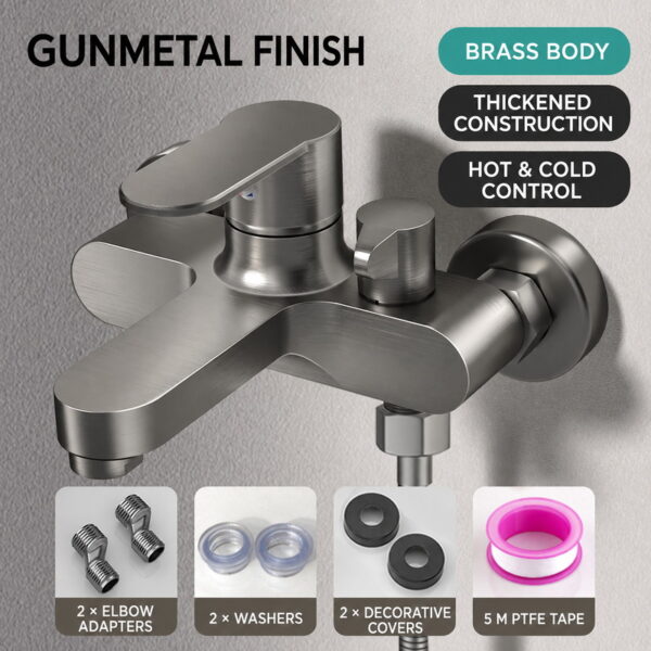 Solid Brass Bathtub Shower Faucet Set with Hand Shower