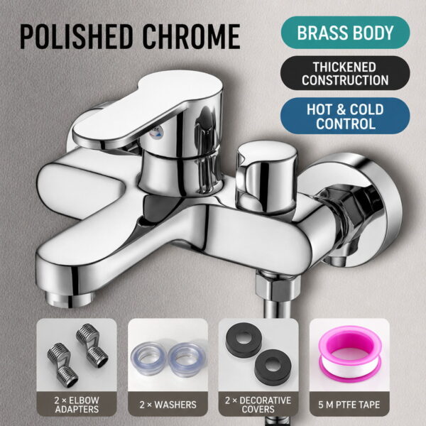 Solid Brass Bathtub Shower Faucet Set with Hand Shower