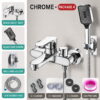 Solid Brass Bathtub Shower Faucet Set with Hand Shower