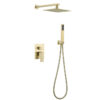 Solid Brass Concealed Shower System In-Wall Push Button Rainfall Shower Set Luxury