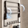 Space Aluminum Double-Folding Wall Mounted Towel Rack