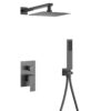 Solid Brass Concealed Shower System In-Wall Push Button Rainfall Shower Set Luxury