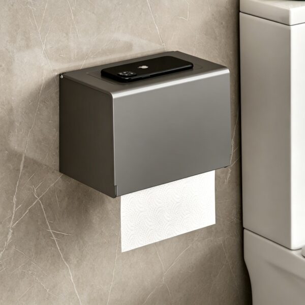 Space Aluminum Double-Folding Wall Mounted Towel Rack