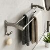 Space Aluminum Double-Folding Wall Mounted Towel Rack