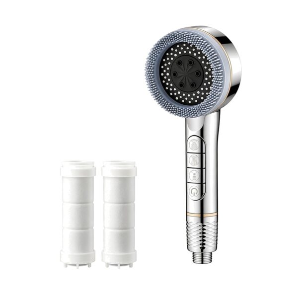 Filtered Shower Head Pressure Boost 4 Mode Handheld Shower with Filter Cartridges Piano Key Control
