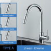 304 Stainless Steel Pull Out Kitchen Faucet with Multi-Function Sprayer