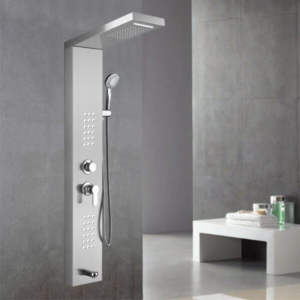 304 Stainless Steel Smart Thermostatic LED Shower Panel