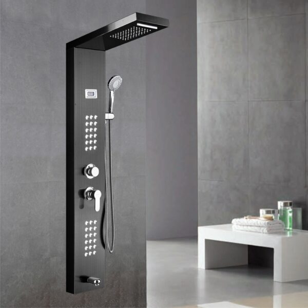 304 Stainless Steel Smart Thermostatic LED Shower Panel