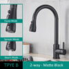 304 Stainless Steel Pull Out Kitchen Faucet with Multi-Function Sprayer