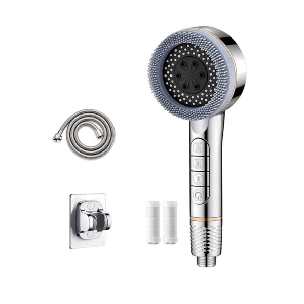 Filtered Shower Head Pressure Boost 4 Mode Handheld Shower with Filter Cartridges Piano Key Control