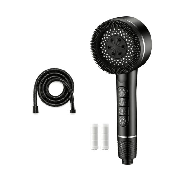 Filtered Shower Head Pressure Boost 4 Mode Handheld Shower with Filter Cartridges Piano Key Control