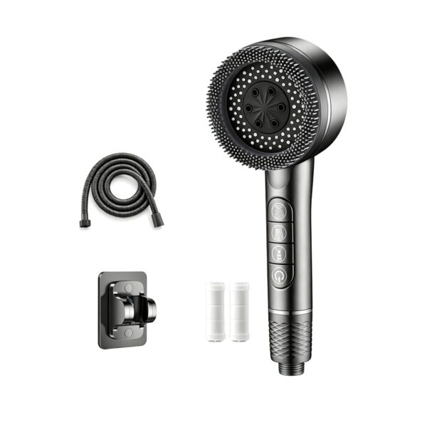 Filtered Shower Head Pressure Boost 4 Mode Handheld Shower with Filter Cartridges Piano Key Control
