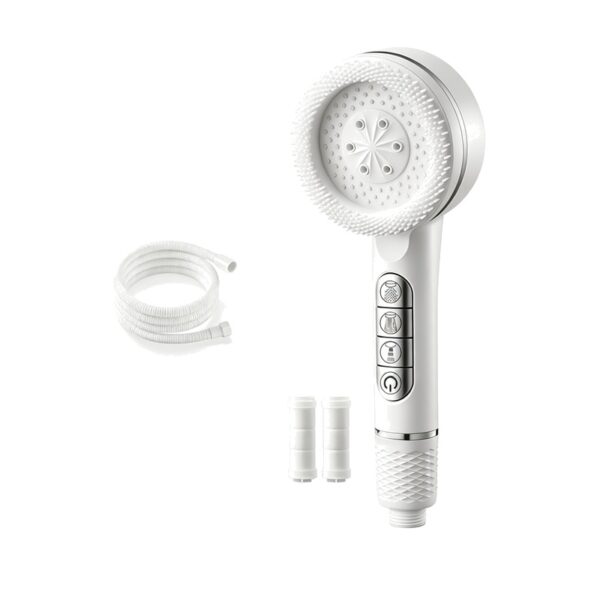 Filtered Shower Head Pressure Boost 4 Mode Handheld Shower with Filter Cartridges Piano Key Control