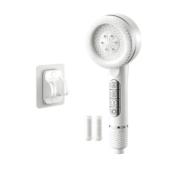 Filtered Shower Head Pressure Boost 4 Mode Handheld Shower with Filter Cartridges Piano Key Control