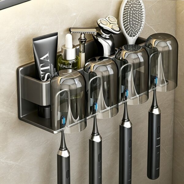Space Aluminum Double-Folding Wall Mounted Towel Rack
