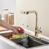 304 Stainless Steel Pull Out Waterfall Kitchen Faucet