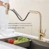 304 Stainless Steel Pull Out Waterfall Kitchen Faucet
